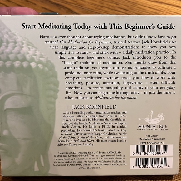 Meditation for beginners 2 disk cd pack - NWOT - Picture 2 of 2